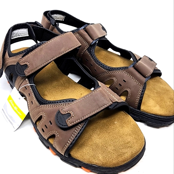Eddie Bauer Waldorf New Men's Brown River Sandals Hiking Beach Durable Size 11 - Picture 1 of 12